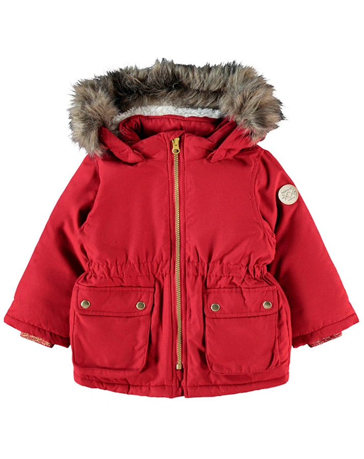 Winterparka NMFMABE in red dahlia