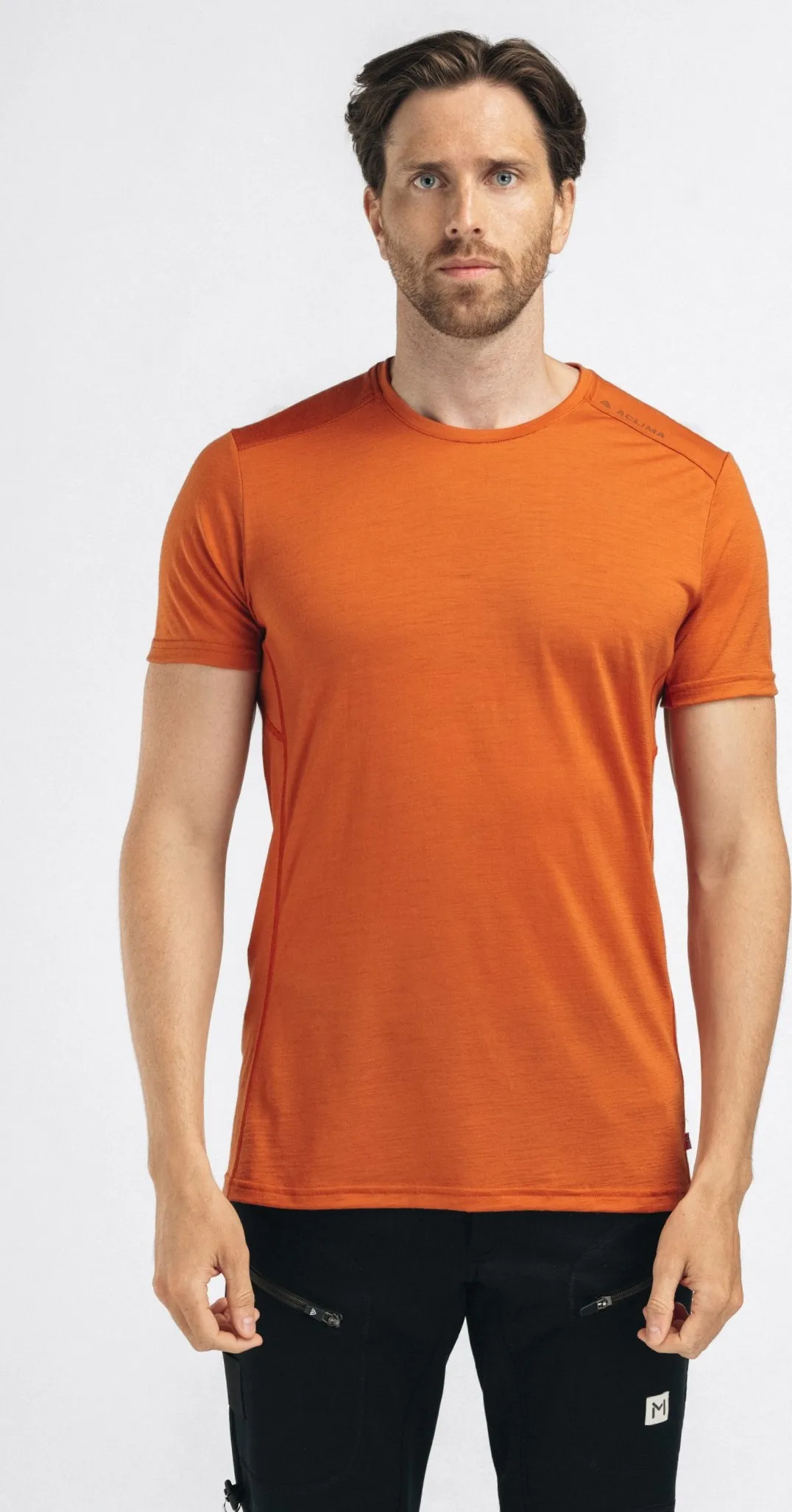 Aclima Men's Lightwool 140 Trail Tee Apricot Orange