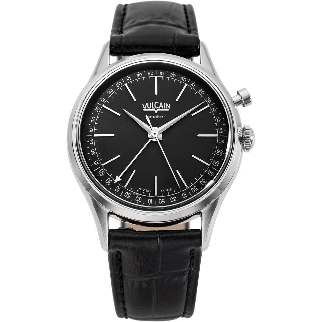 Vulcain Cricket President 39mm Black Steel Caseback