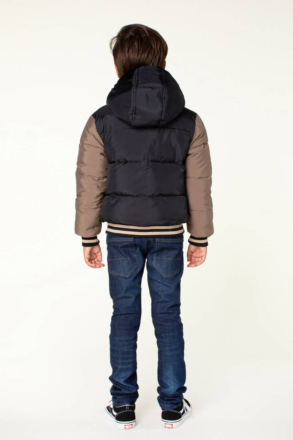 Moodstreet gewatteerde winterjas Justin zwart