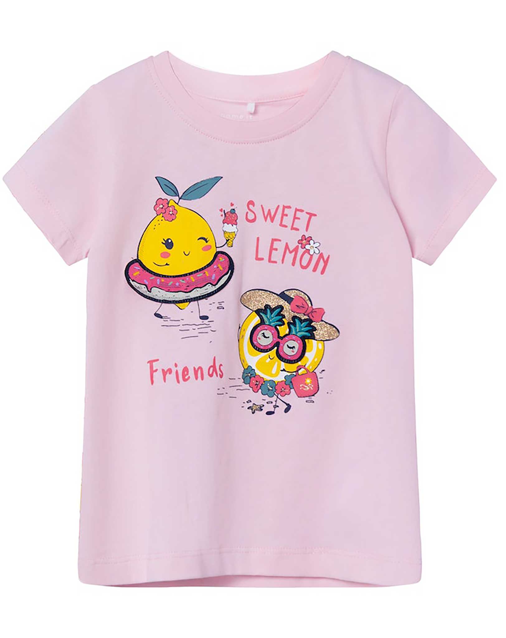 T-Shirt NMFDINAS SWEET LEMON in parfait pink