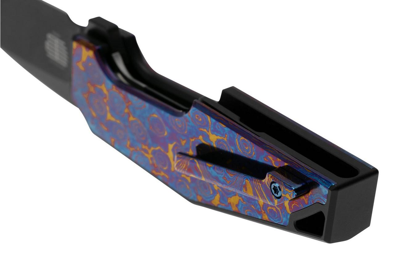 WE Knife OAO One And Only WE23001-4, Blackwashed CPM 20 CV, Black Titanium Timascus, zakmes