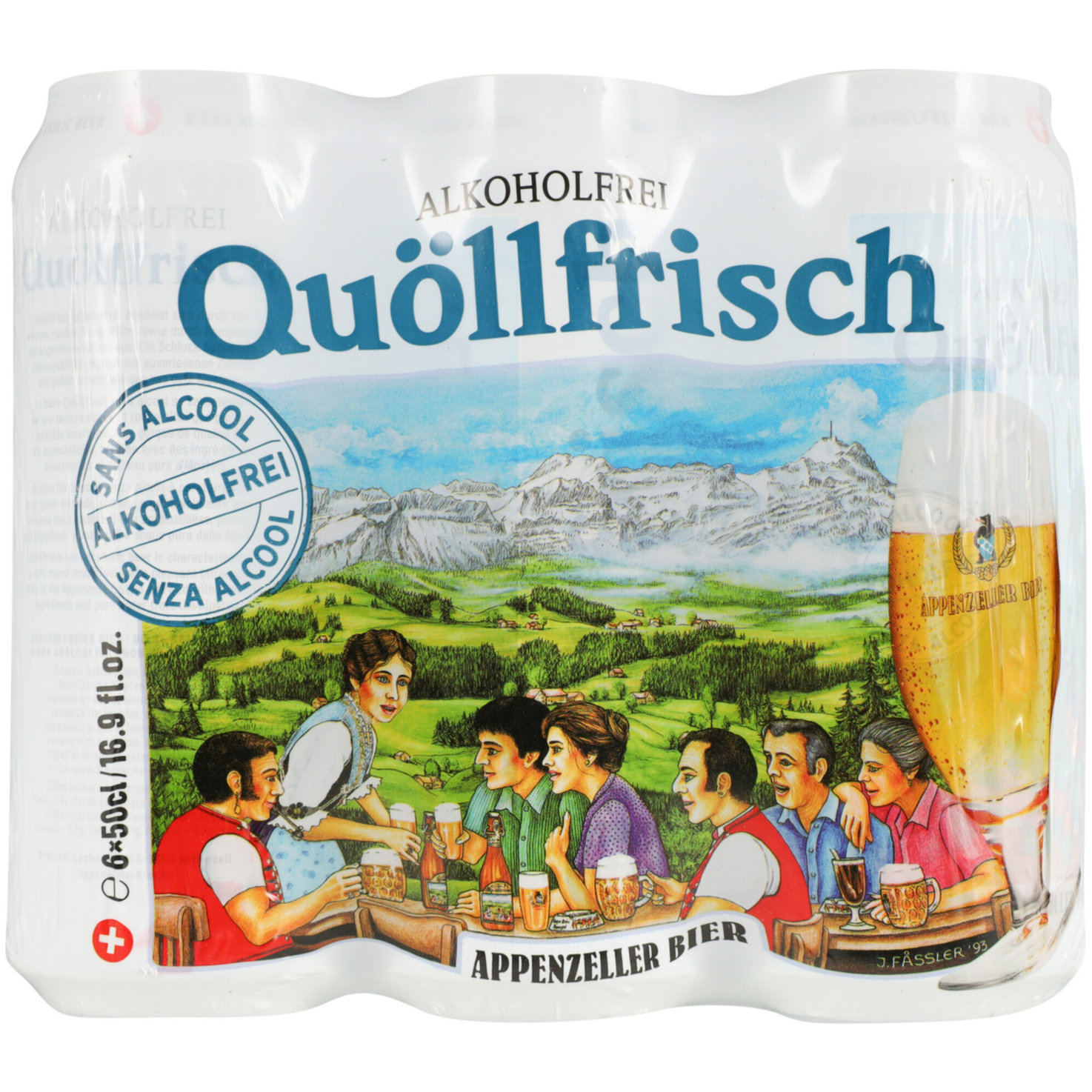 Appenzeller Bier Quöllfrisch alkohol frei Dosen 6x50cl -300cl