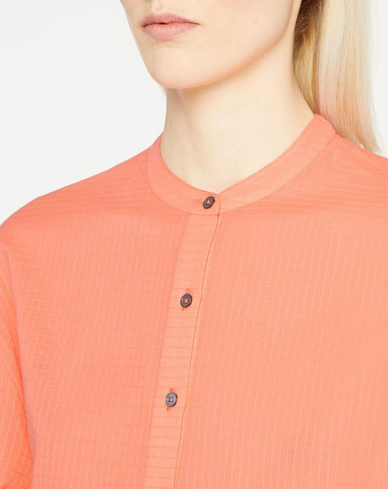 Galeries Lafayette Chemise en Coton biologique Laurie ample orange