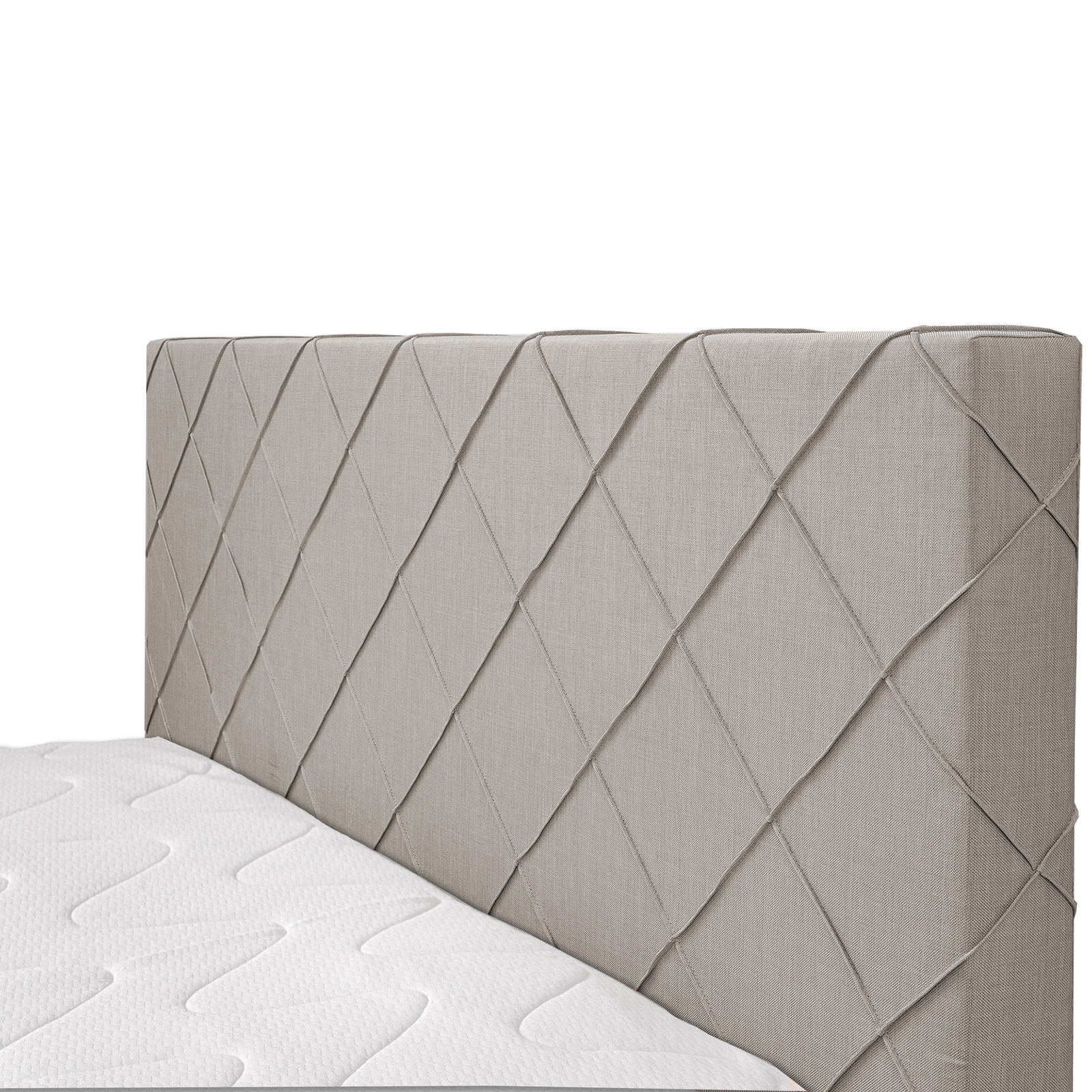 Polsterbett - beige - Webstoff - 180x200 m