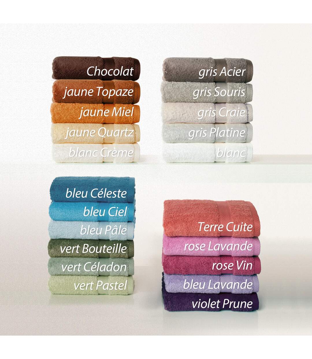 Gant de toilette 16x21 cm ROYAL CRESENT Vert Pastel 650g/m2