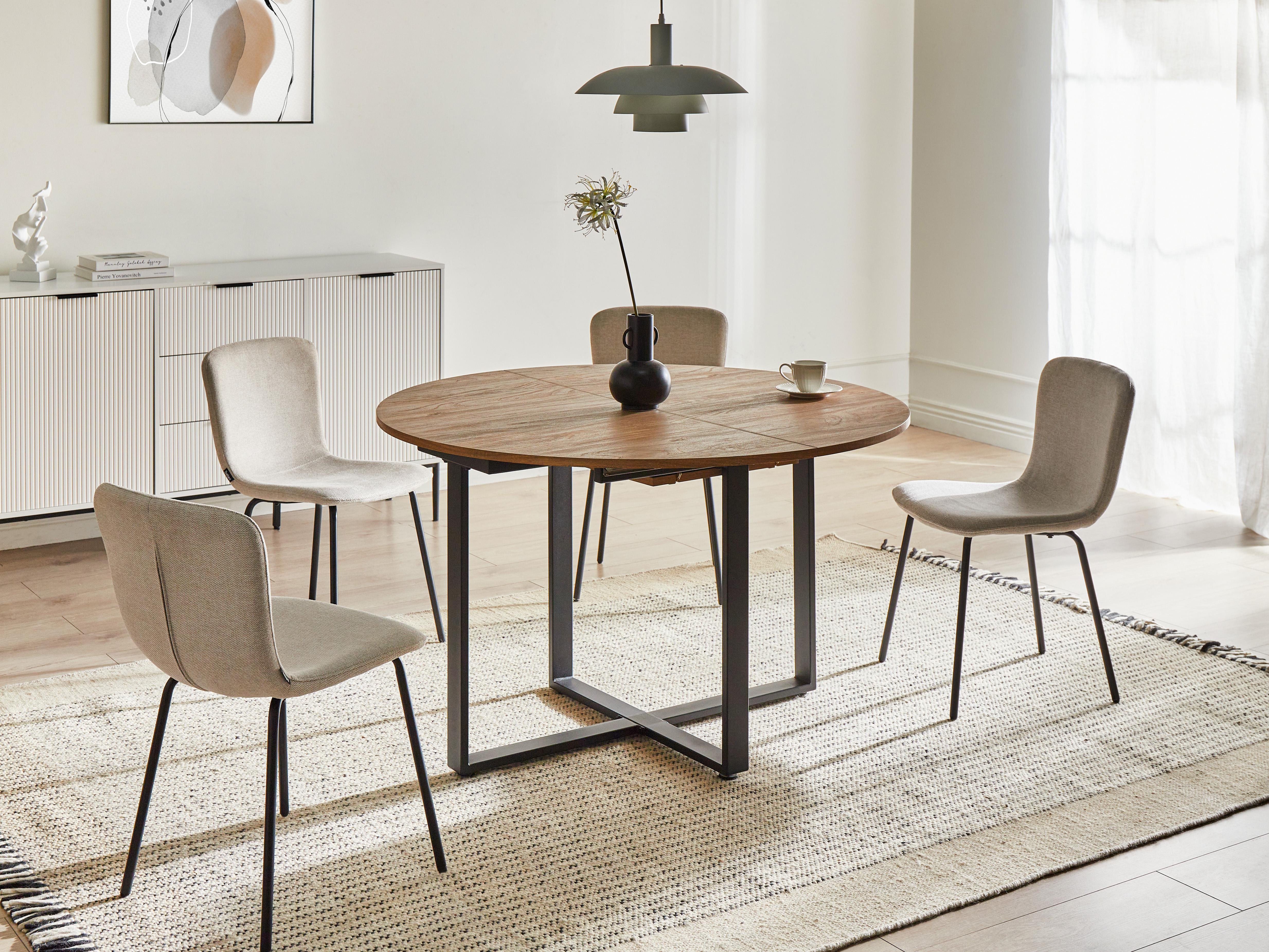 Eettafel ALEXANDRINA Bruin 120 cm 120/160 cm