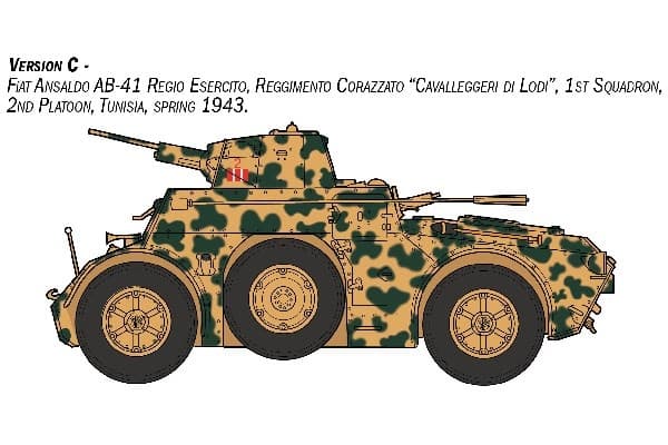 Italeri 1:35 AB 41 med Bersaglieri italiensk infanteri