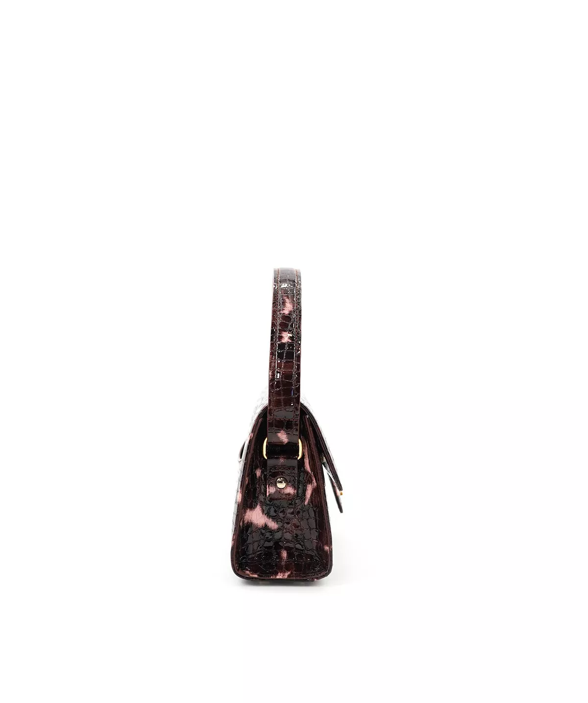 LE SAC FF23 CUIR FAÇON CROCO ROSE ET NOIR