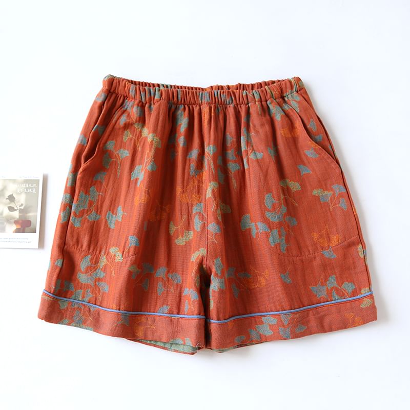 MelMount - Elastische taille bloemenshorts