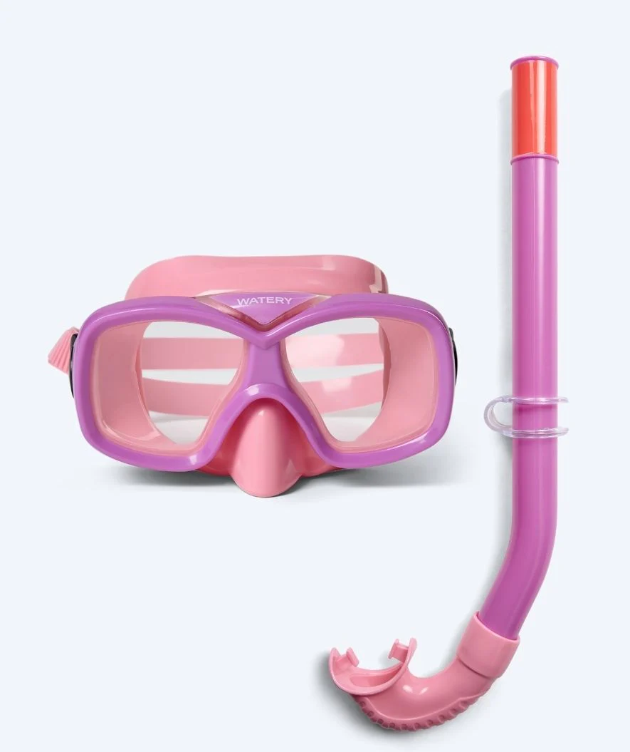 Watery Combo snorkelsæt til junior (8-15) - Misu - Lyserød/lilla