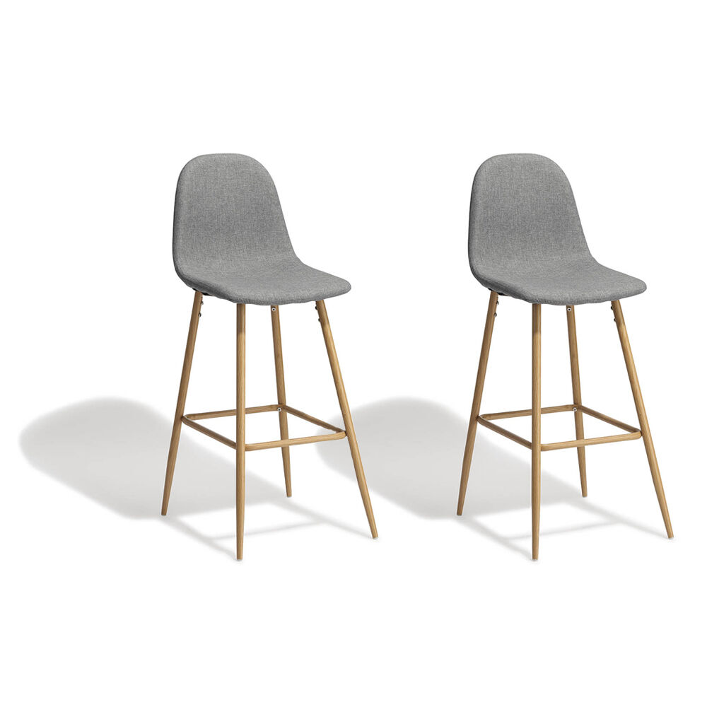 Tabouret de bar Gaby gris anthracite x 2