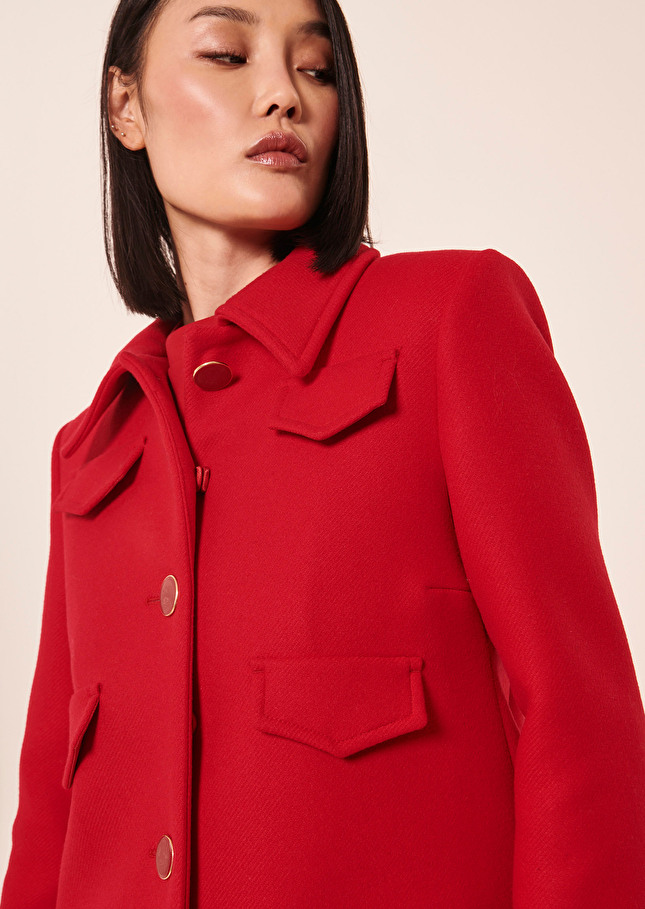 Manteau Marinrouge en drap caban