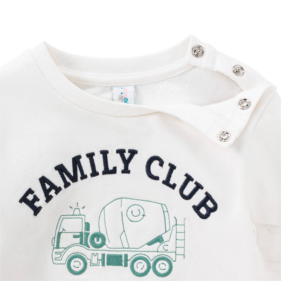 Topomini Baby Sweatshirt mit Stickerei cremeweiss