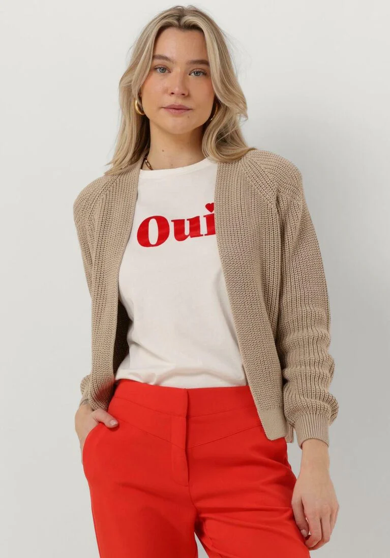 BY-BAR beige by-bar vest berry cardigan