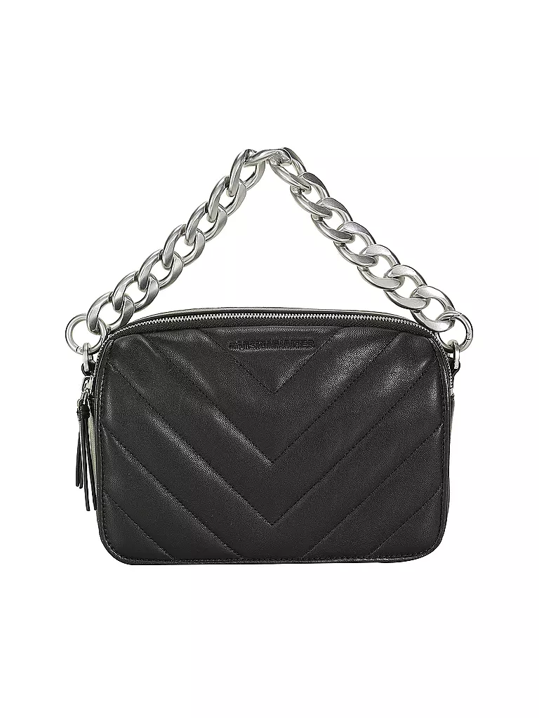 LES VISIONNAIRES Ledertasche - Umhängetasche EMILY QUILTING schwarz