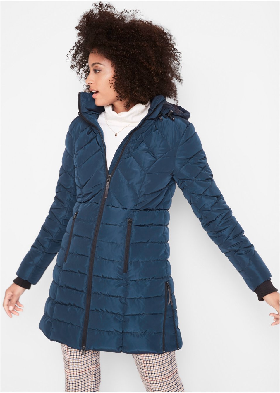 Veste longue matelassée, rembourrée