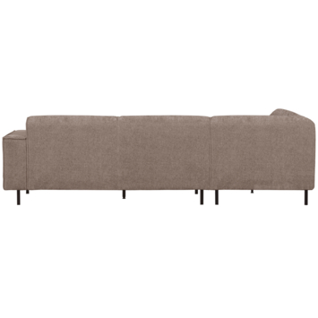 WOOOD hoekbank Roman taupe chenille stof met verlenging links