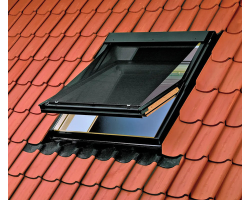VELUX Advantage Set: Warmtewerend zonnescherm, transparant zwart, en honingraat plisségordijn, zwart, FOP C02 1047S