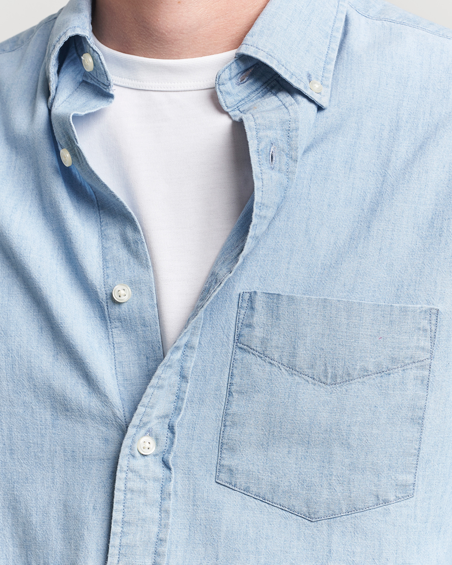 GANT Regular Fit Chambray Shirt Light Blue