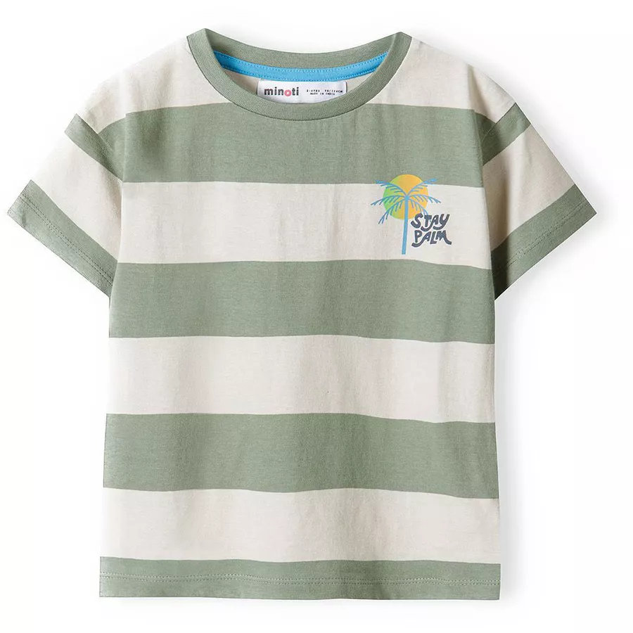 MINOTI T-Shirt Tropical Vibes OlivgrünSandbraun