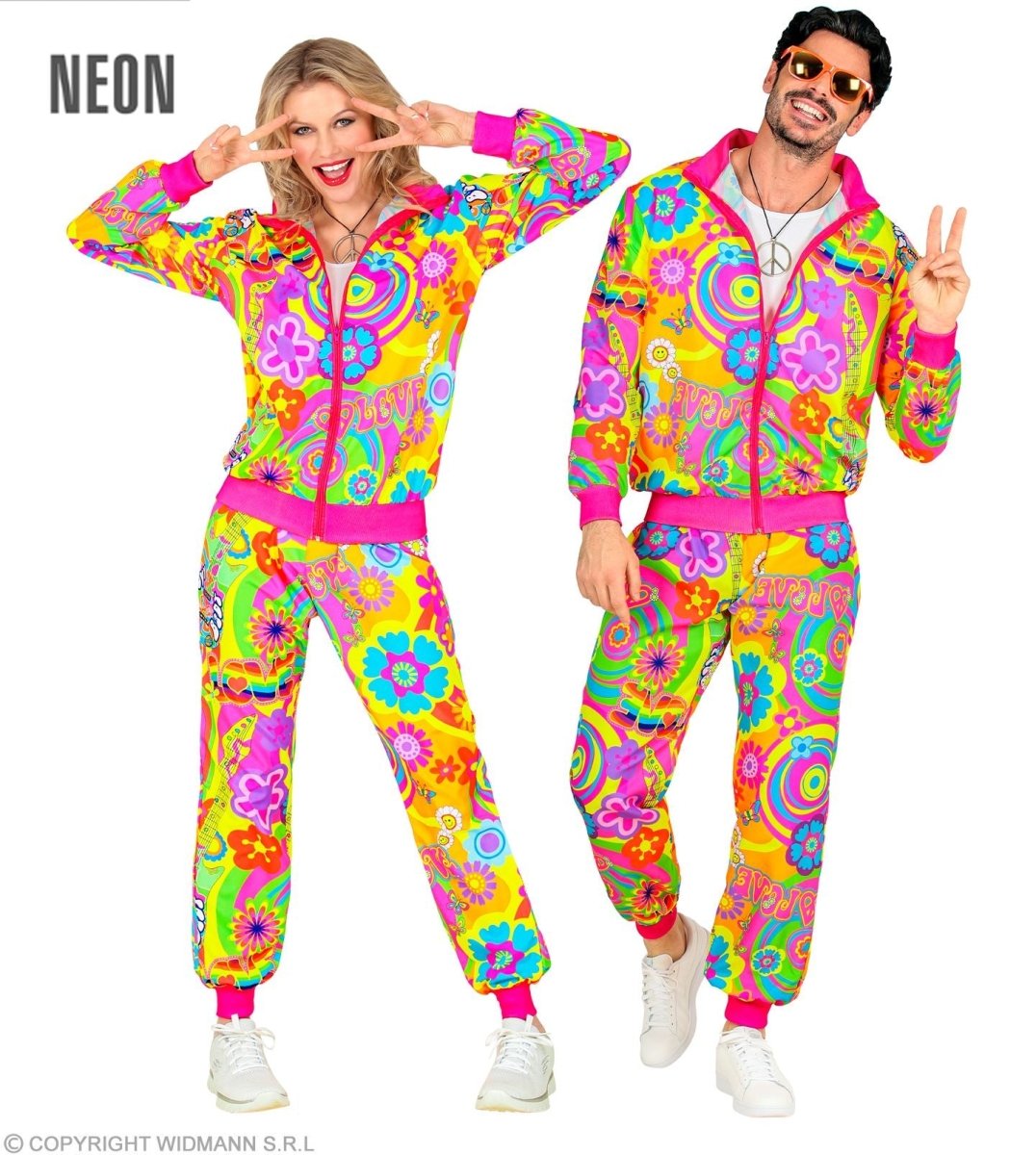 Hippie 60S Trainingspak Fout Gekleurd
