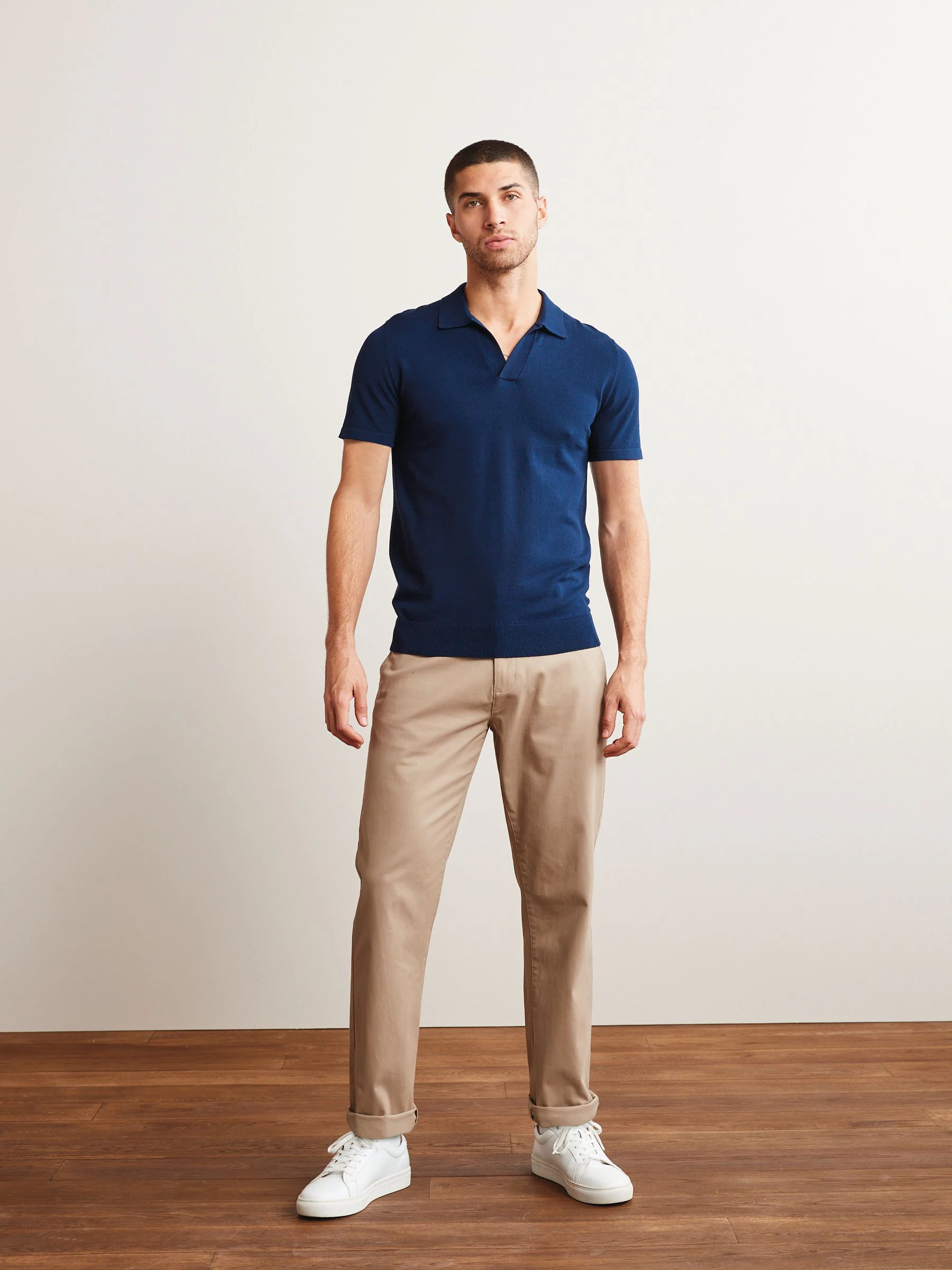 Pastelgeel - Straight fit - Stretchy chino