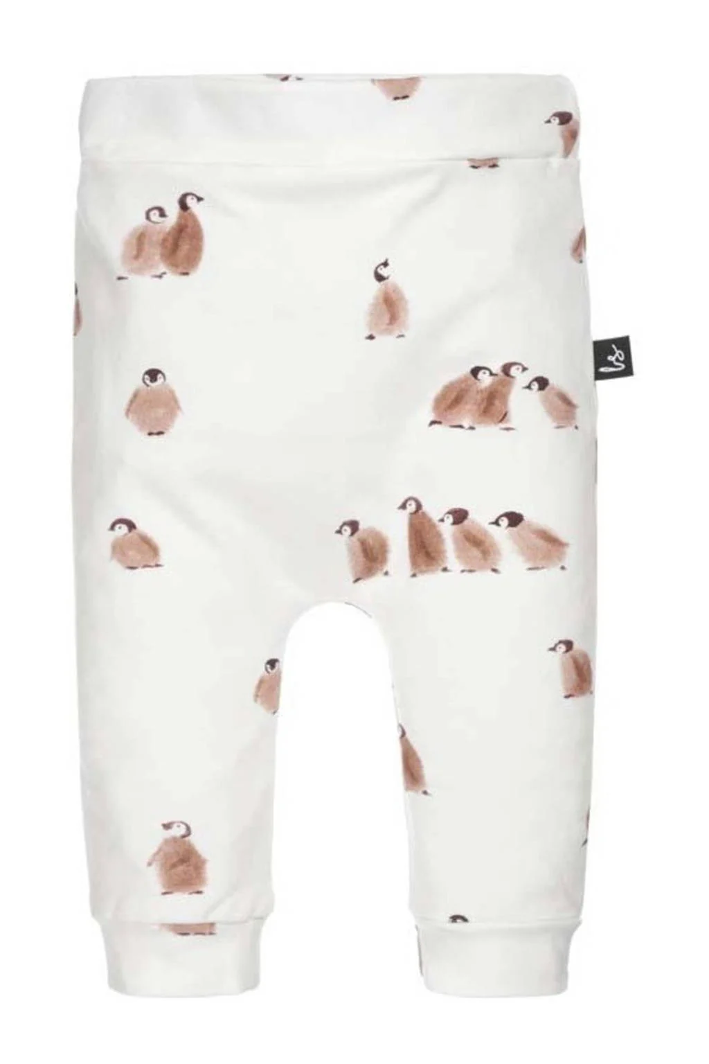 Babystyling baby broek met all over print wit