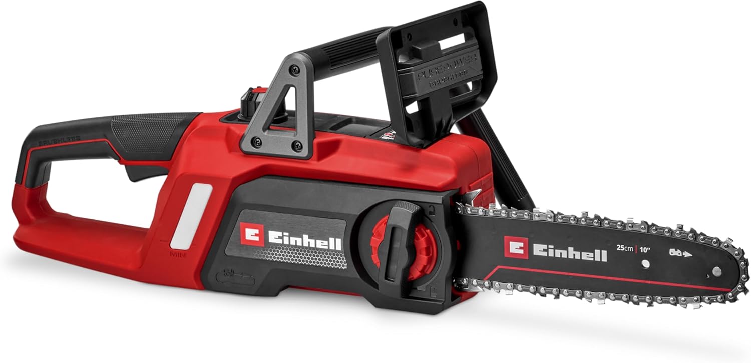 Einhell Akku-Kettensäge GE-LC 18/25 Li BL-Solo Power X-Change (18 V, 22,5 cm Schnittlänge, Brushless, 6,5 m/s Kettengeschwindigkeit, autom. Kettenschmierung, ohne Akku)