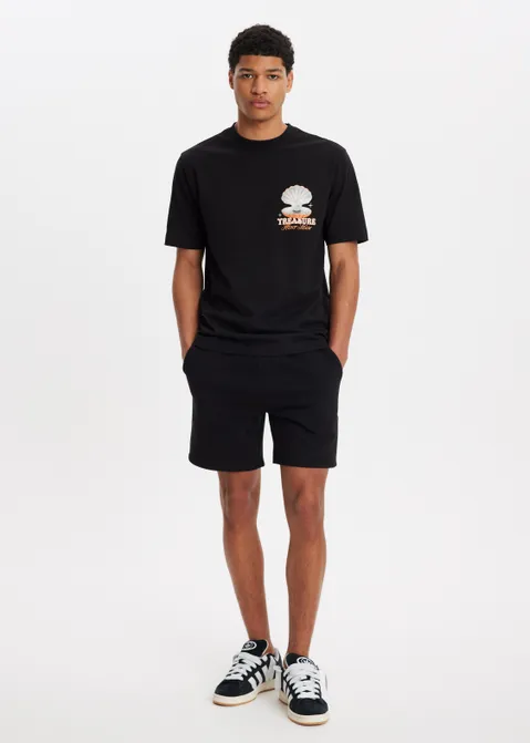 Korte joggingbroek zwart (ZWART)
