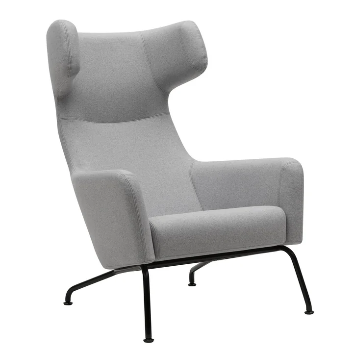 Softline - Havana Ohrensessel, Gestell schwarz / Vision dunkelgrau (439)
