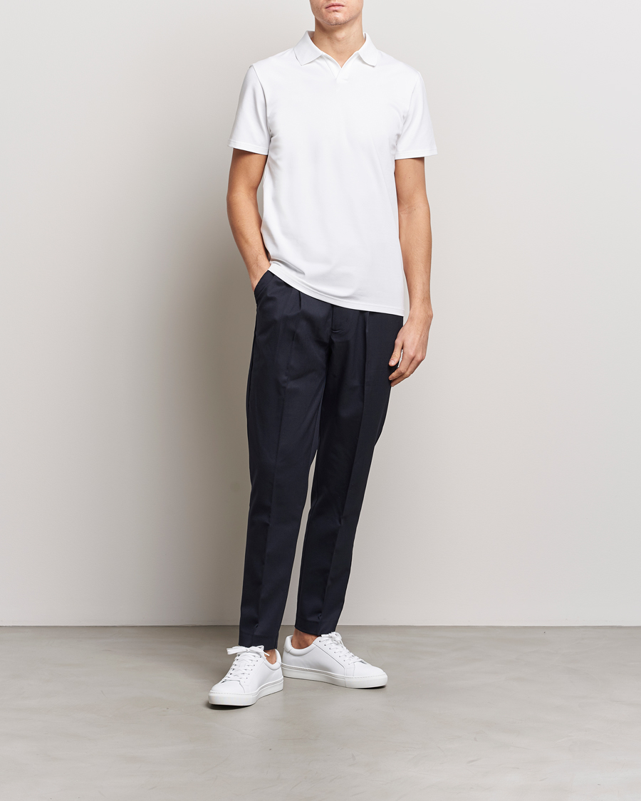 Filippa K Soft Lycra Polo Tee White