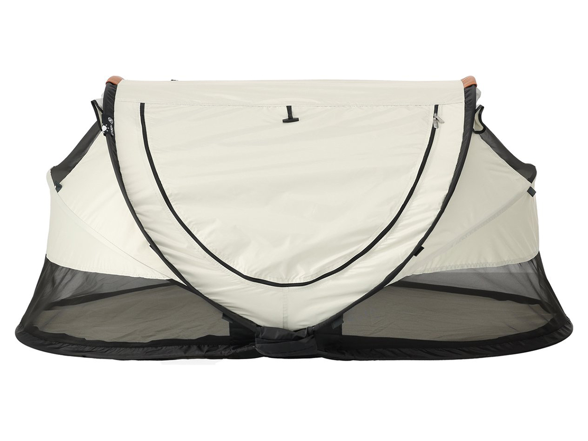 Deryan Peuter Luxe bedje met matras en leren handvatten - Ivory