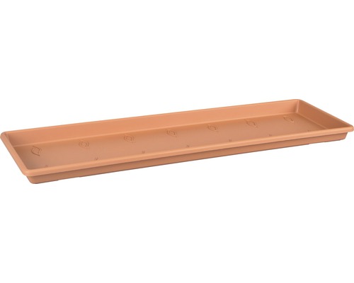 Elho Green Basic kunststof schotel, 47x15x2 cm, terracotta