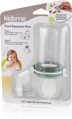 Kidsme Food Squeezer med skje, Grey