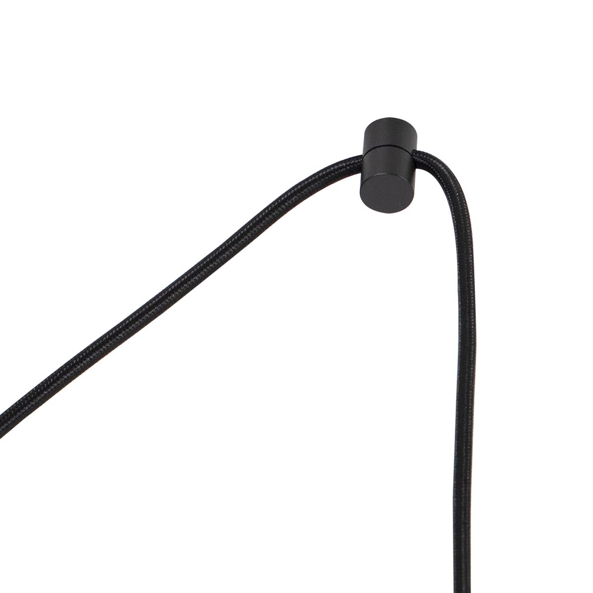 Hanglamp zwart met stekker incl. PS160 goud dimbaar- Cavalux