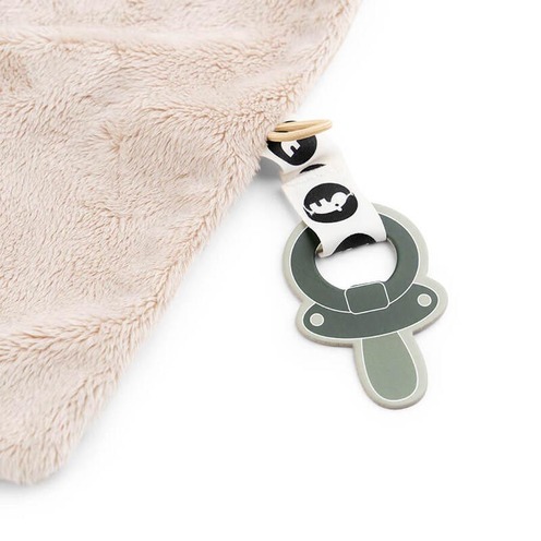 Doudou plat attache-sucette Lalee Sable - DONE BY DEER