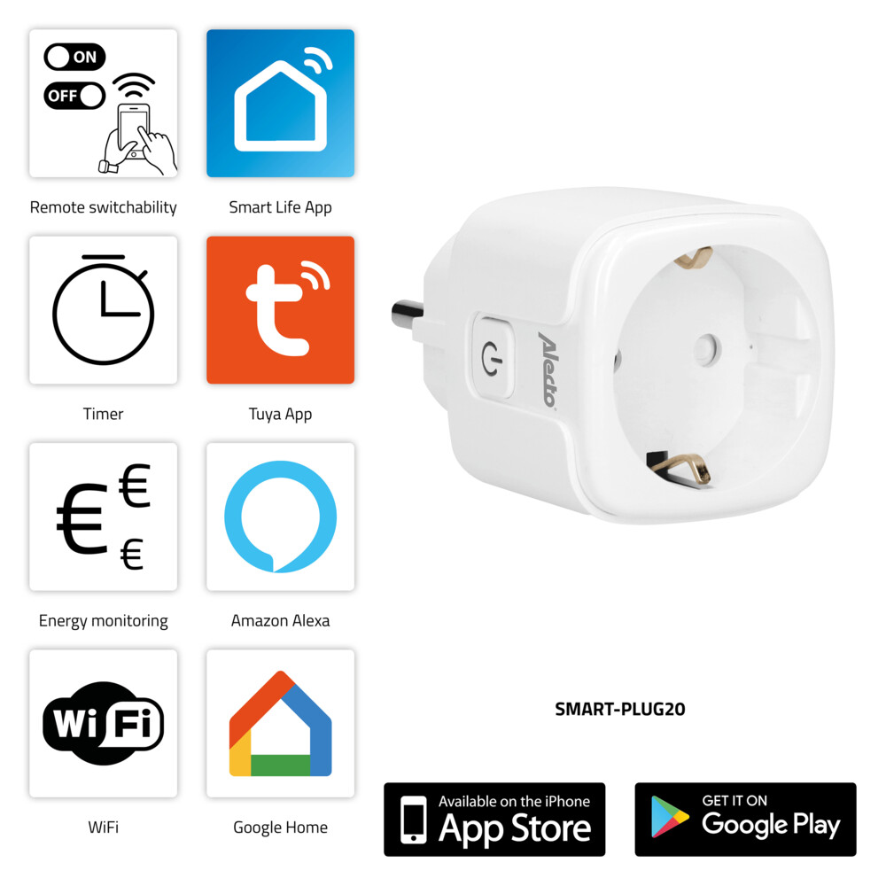 Alecto Smart WiFi Plug met Energy Monitor