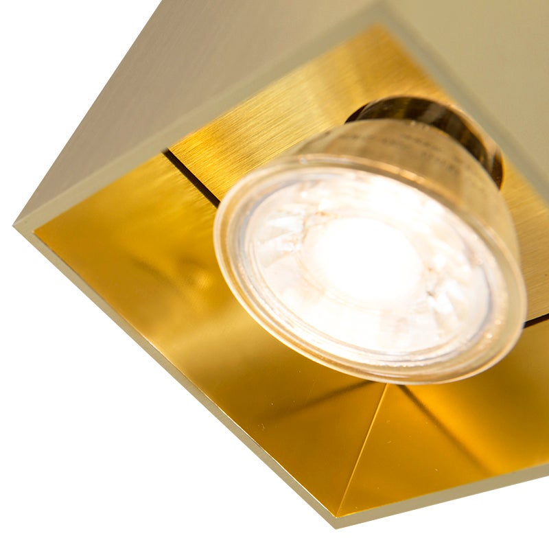 Moderne opbouwspot, goud - Qubo 1
