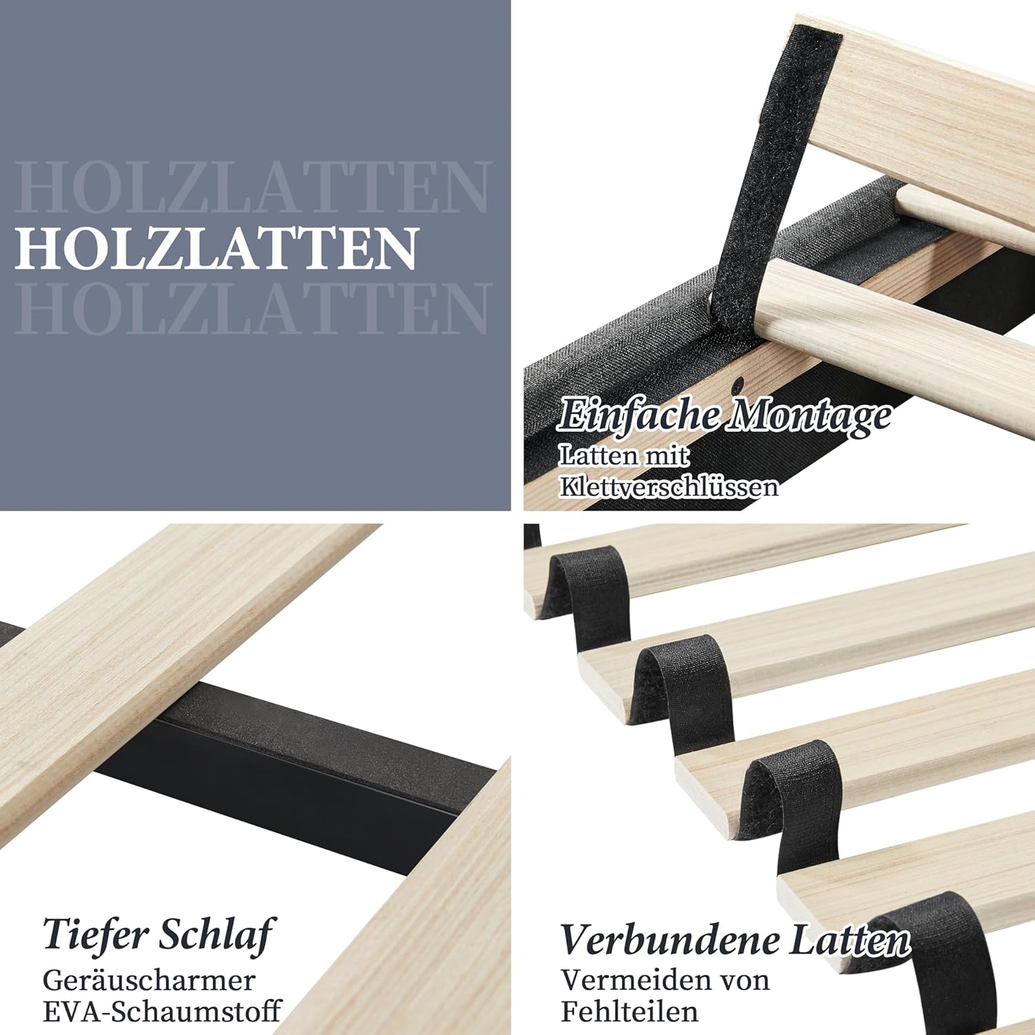 Yaheetech Polsterbett 160 x 200 cm Doppelbett mit Höhenverstellbarem Kopfteil, Stabiler Bettrahmen Stoffbett mit Lattenrost, Gepolstertes Bettgestell Jugendbett, Dunkelgrau