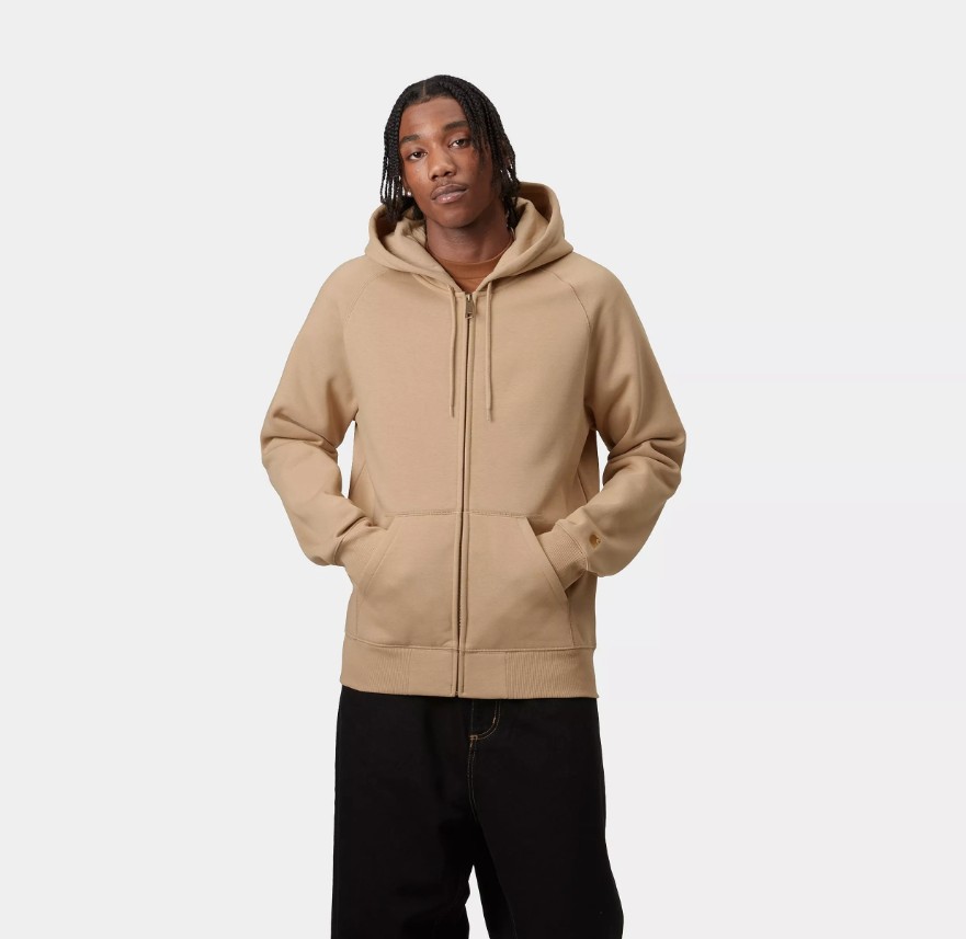 Carhartt WIP Hooded Chase Jacket Black / Gold