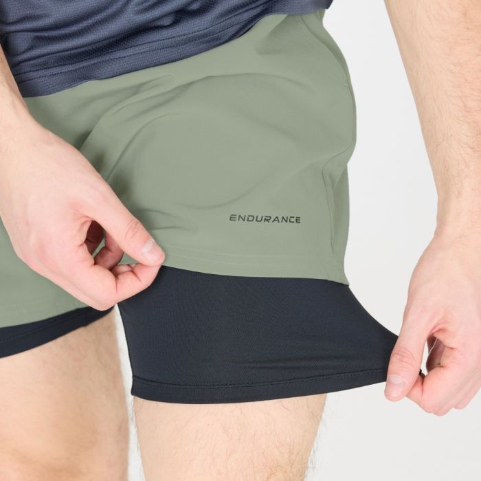 Endurance Herre Shorts Kros 2in1 Shorts Grøn