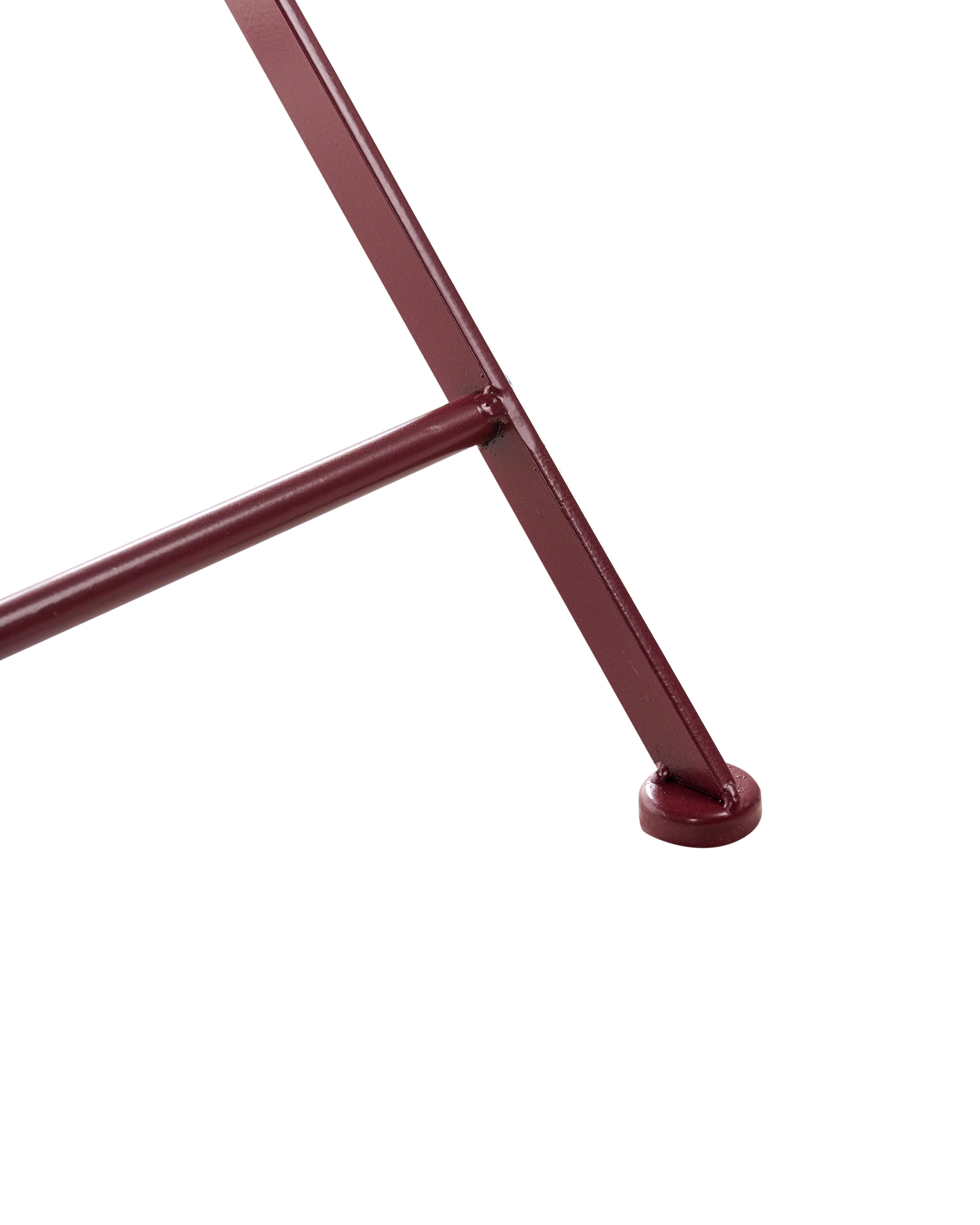 Set van 2 tuinstoelen ALBINIA Metaal Bordeauxrood