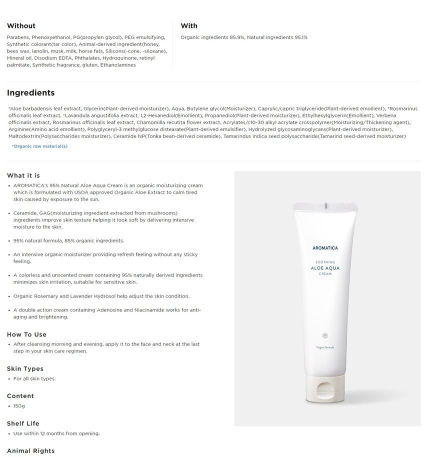 AROMATICA - Kalmerende Aloë Aqua Crème