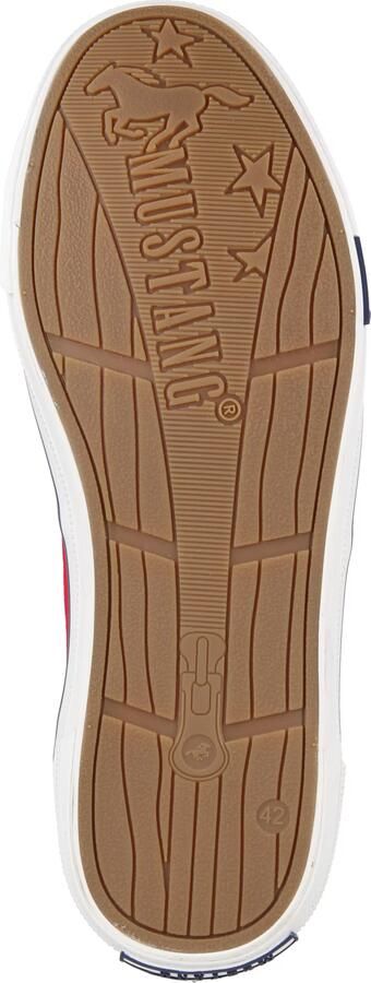 Mustang heren sneaker van canvas rood