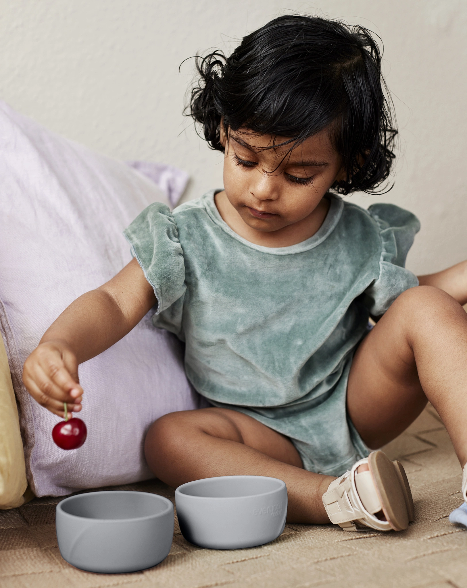 Silikon-Schälchen EVERYDAY BABY - EAT & LEARN 2er Set in grau