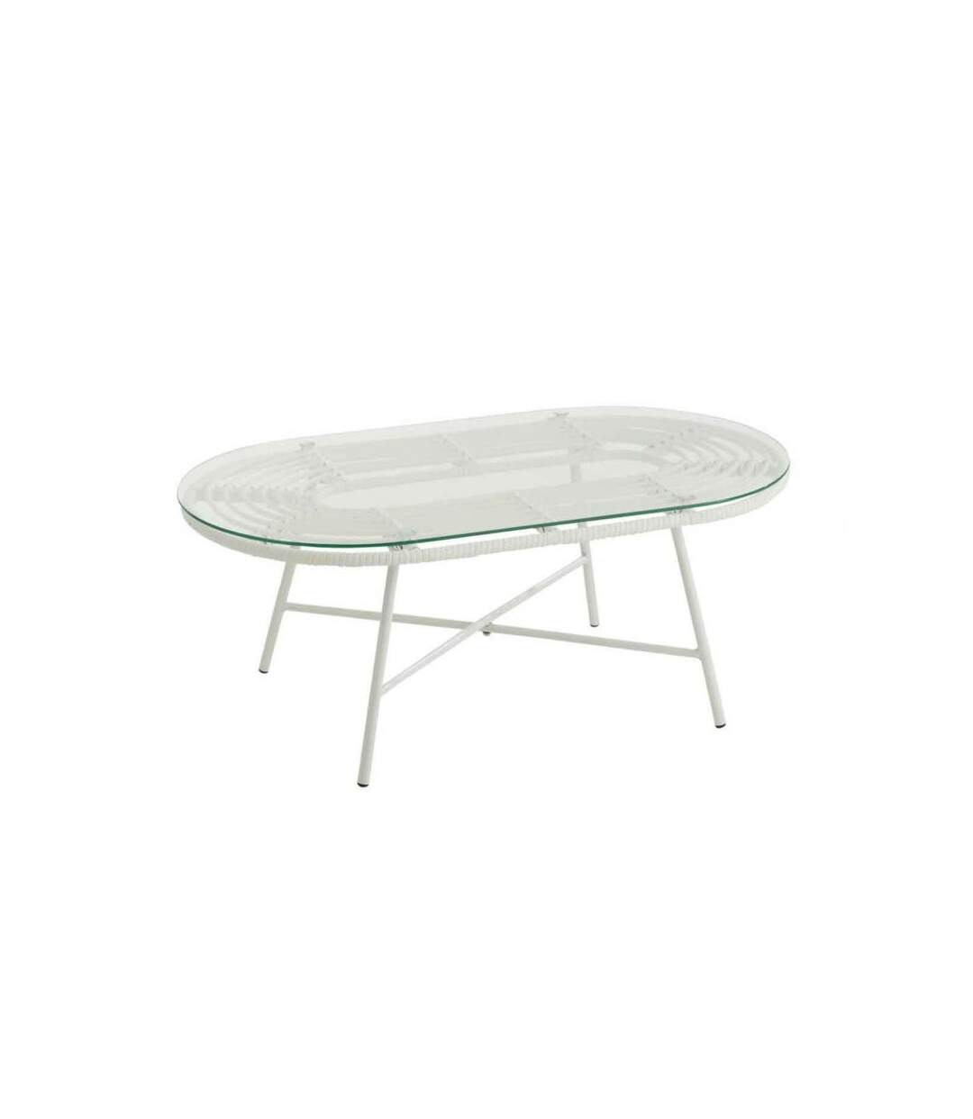 Paris Prix - Table Basse De Jardin celeste 90cm Blanc