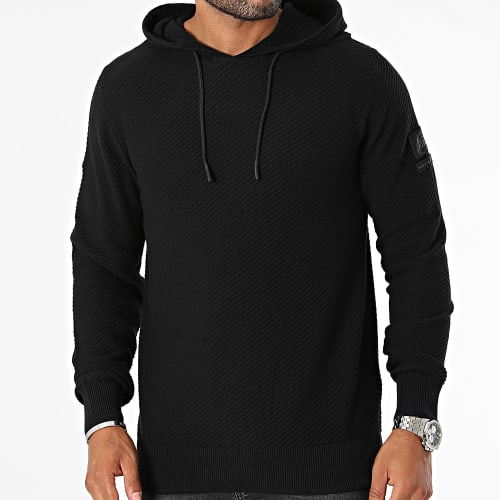 Pull Capuche Classic Twill Knit Noir