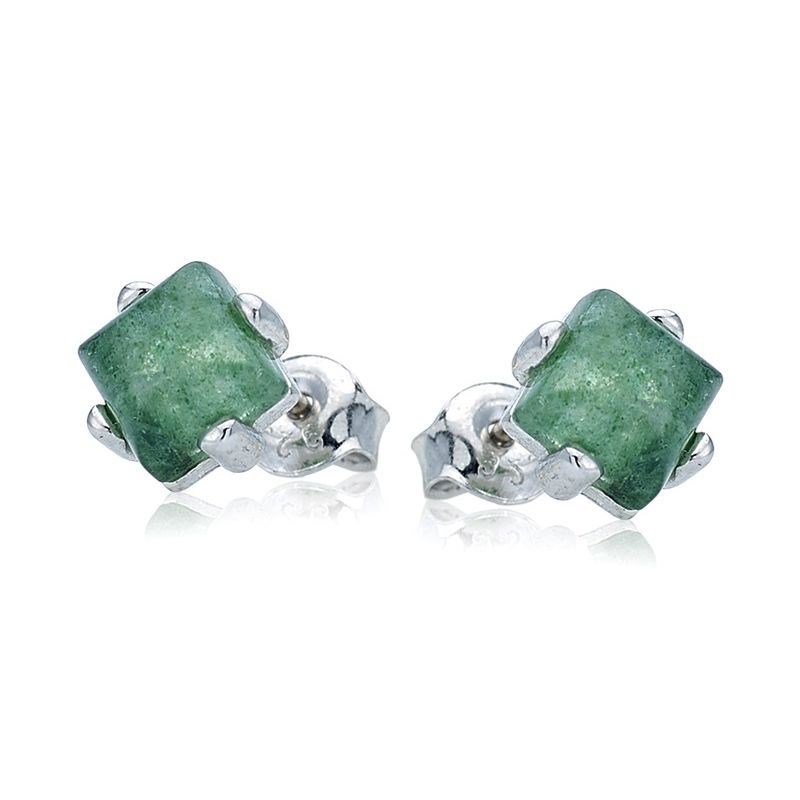 Boucle d'oreille argent 925 Aventurine naturelle
