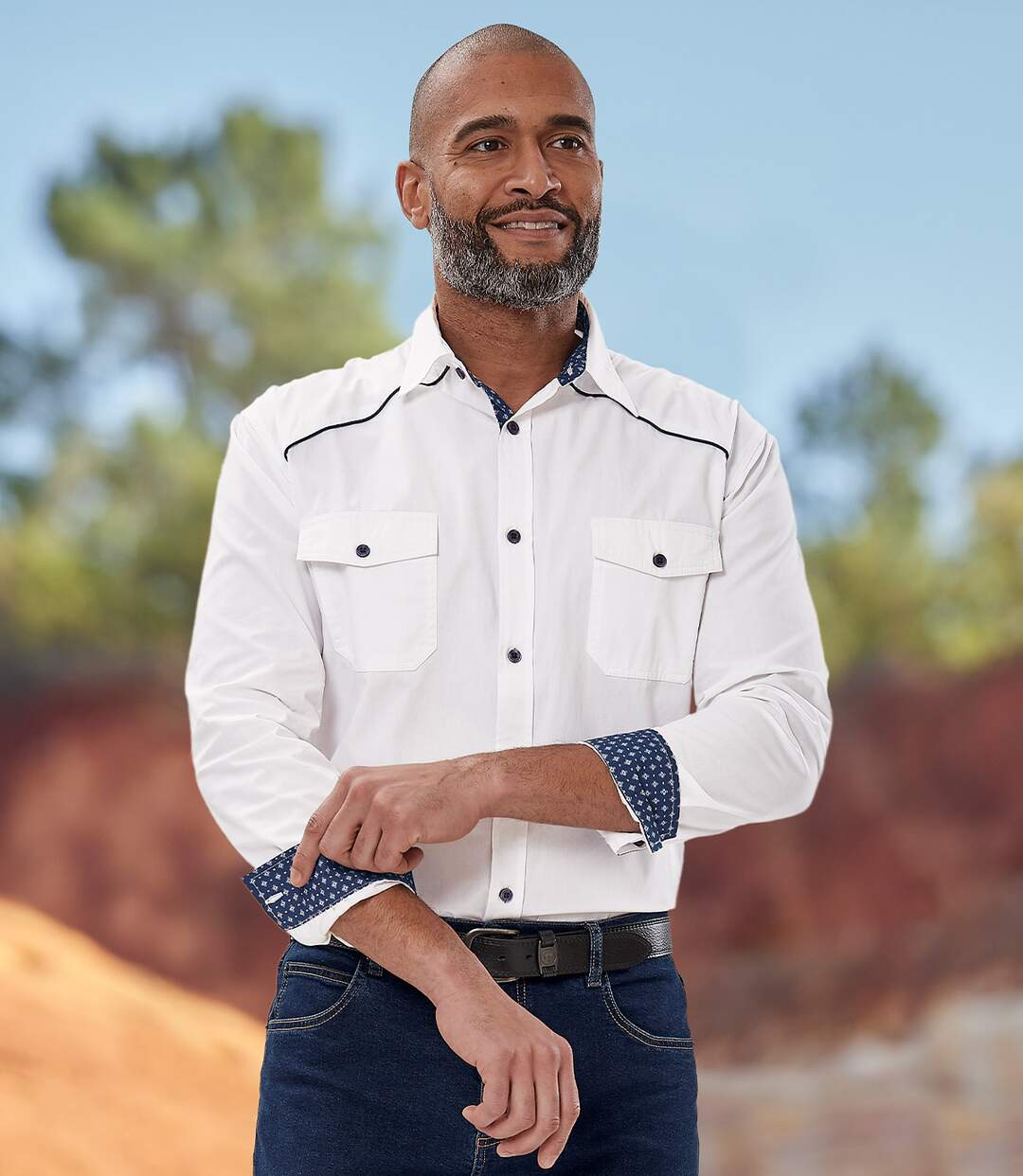 Chemise Blanche Style Country